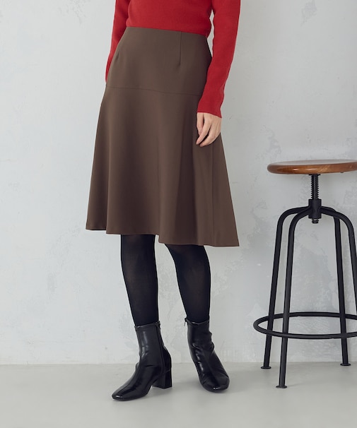 ミディ丈 フレアスカート