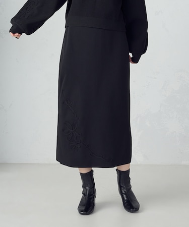 コード刺繍 ナロースカート / セットアップ対応