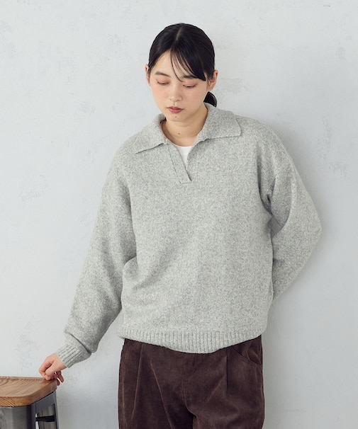 【セットアイテム】スキッパーニット＋長袖Tシャツ