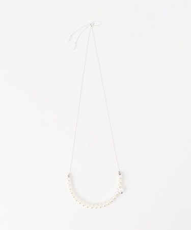 変形メタルパーツ パールネックレス