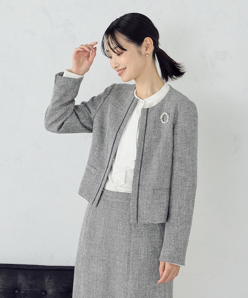 【セットアップ対応】ラメツイード ジャケット