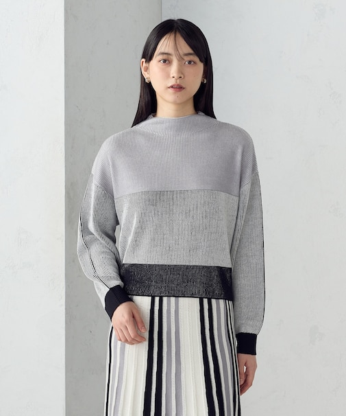 ストライプ柄ニット / セットアップ対応