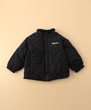 【オンライン限定カラー:ブラック】リバーシブル キルト×ボア ブルゾン(ベビーサイズ)