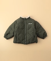 【オンライン限定カラー:ブラック】リバーシブル キルト×ボア ブルゾン(ベビーサイズ)