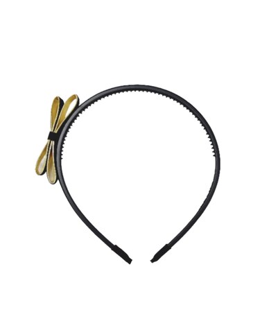 ゴールドトリミング グログラン リボン カチューシャ