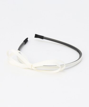 細グログラン リボン カチューシャ