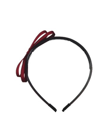 細グログラン リボン カチューシャ