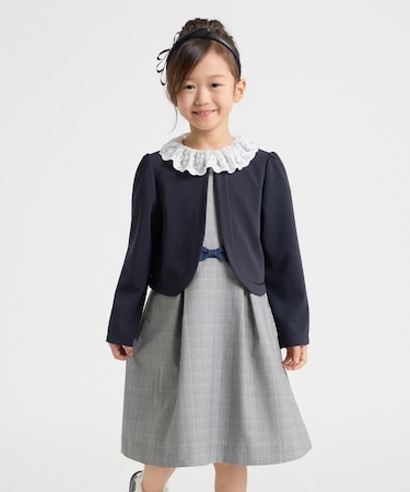 【セットアイテム】レース襟付きドレス×ボレロ(110-130cm)