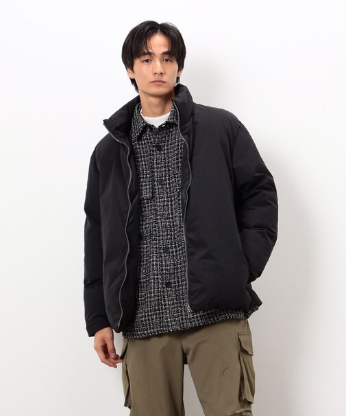 ポリエステル タッサー 機能中綿 スタンドカラーブルゾン