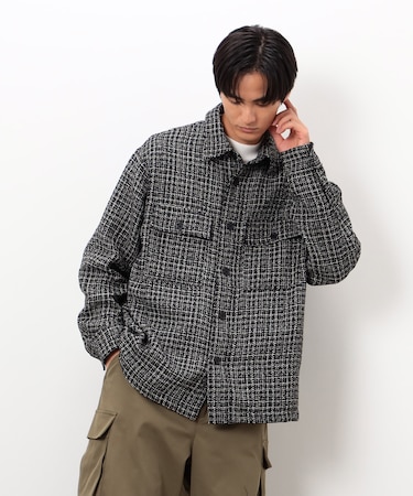 ファンシーツイード シャツブルゾン