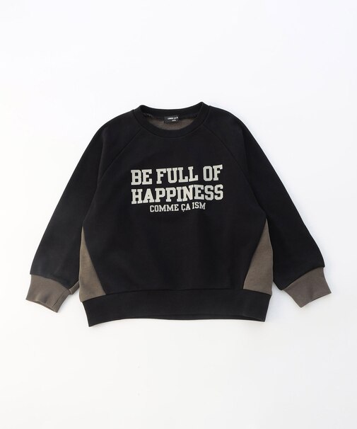 フロッキープリント 配色トレーナー