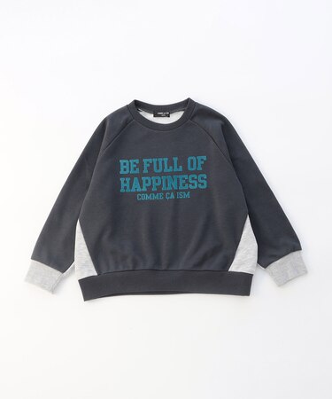 フロッキープリント 配色トレーナー