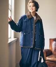 ボアデニムブルゾン