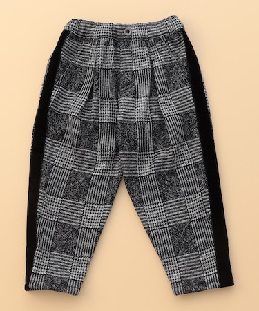 グレンチェックプリント 裏起毛 ロングパンツ / セットアップ対応 (ベビーサイズ)