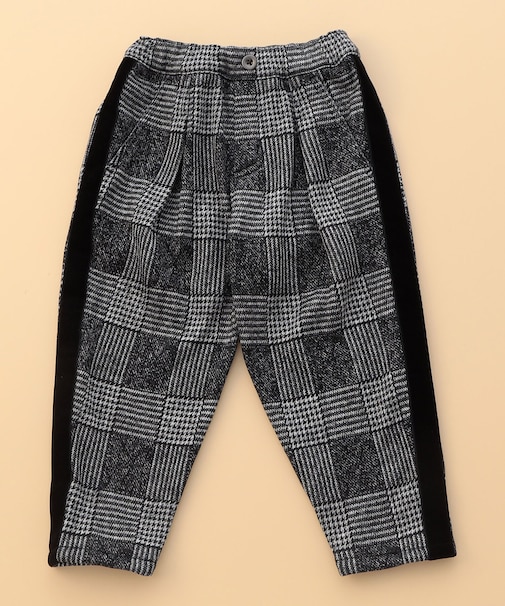 グレンチェックプリント 裏起毛 ロングパンツ / セットアップ対応 (ベビーサイズ)