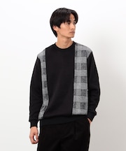 裏起毛 チェック プルオーバー