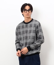 裏起毛 チェック プルオーバー