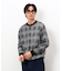 裏起毛 チェック プルオーバー