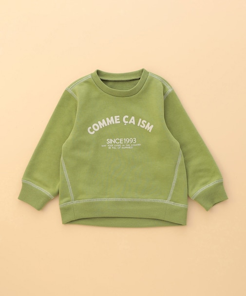 “にっぽんの色” 3本針ステッチ ロゴトレーナー(ベビーサイズ)