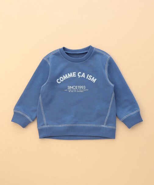 “にっぽんの色” 3本針ステッチ ロゴトレーナー(ベビーサイズ)