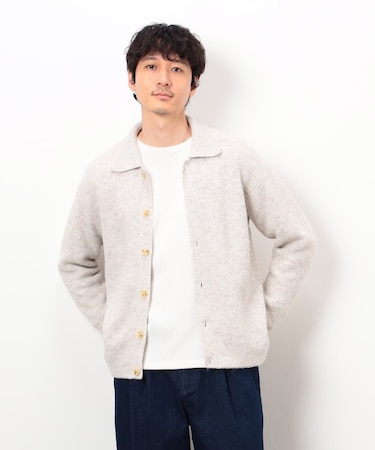 エアリーメランジニット シャツカーディガン