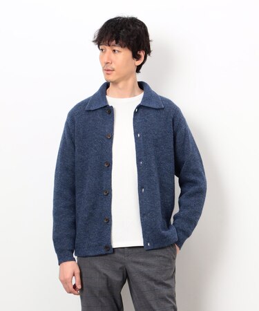 エアリーメランジニット シャツカーディガン