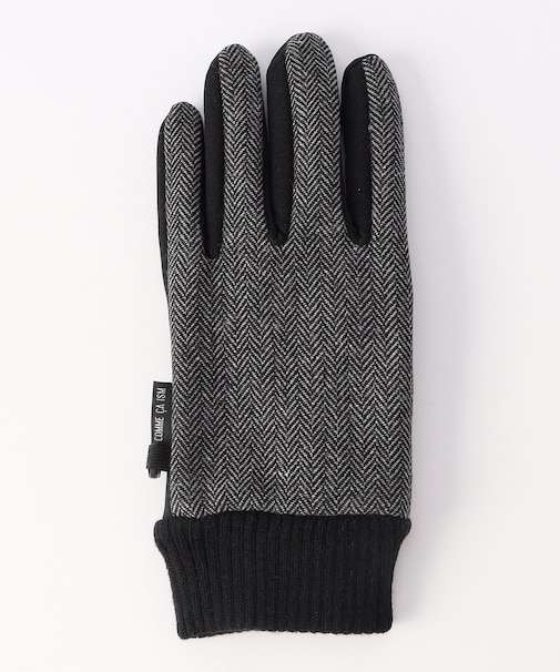 ツィード調ファブリック グローブ