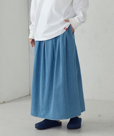 デニムタックフレアスカート / セットアップ対応