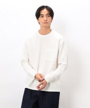 膨れジャカード 長袖Tシャツ