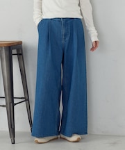 【宮城舞さん着用】ス－パ－ワイドデニムパンツ