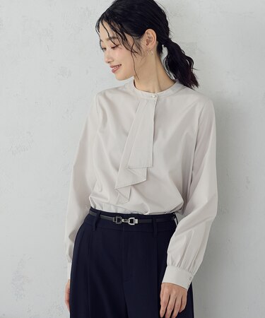 【宮城舞さん着用】ボウタイ風 ブラウス