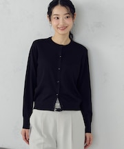 【UVカット・ウォッシャブル】ベーシック クルーネックカーディガン