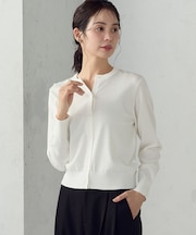 【UVカット・ウォッシャブル】ベーシック クルーネックカーディガン