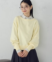 2wayオフショル裏毛カットソー