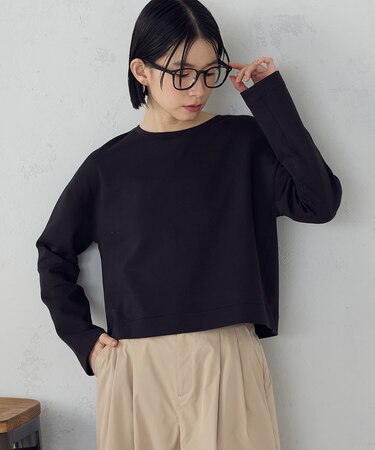 クロップド丈 ロンT