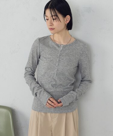 シアーテレコ ヘンリーネックカットソー