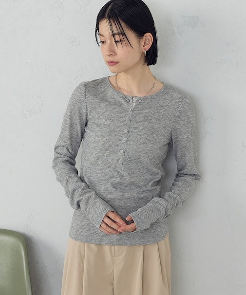 シアーテレコ ヘンリーネックカットソー