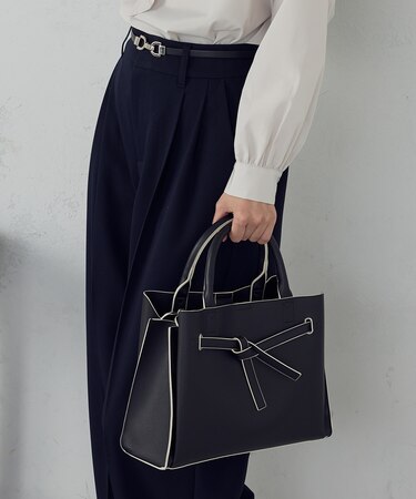 リボンあおりトートバッグ