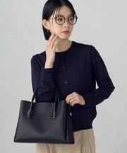 型押しハンドルバッグ