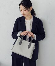 型押しハンドルバッグ