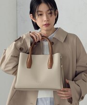 型押しハンドルバッグ