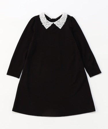 レース襟付きワンピース(100-130cm)