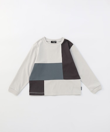 ブロッキング長袖Tシャツ