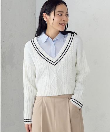 チルデン 深Ｖネックニット