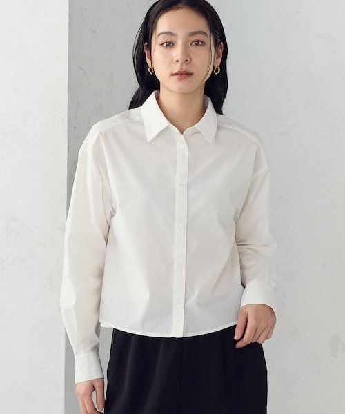 宮城舞さん着用】ボックスシルエットクロップドシャツ｜コムサイズムの