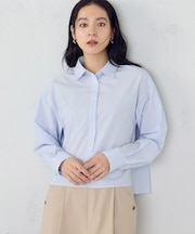 【宮城舞さん着用】ボックスシルエットクロップドシャツ