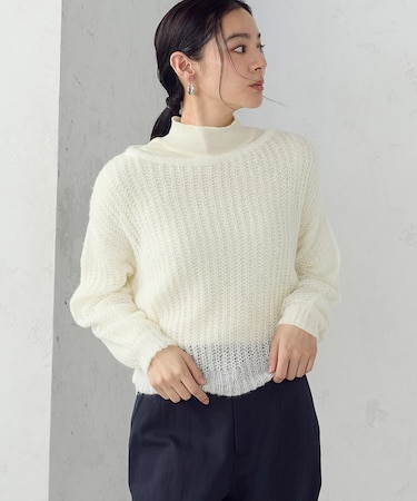 モヘアライク ドロストニット