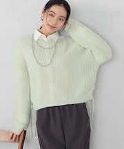 モヘアライク ドロストニット