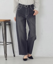 10オンスストレッチデニム ストレートパンツ