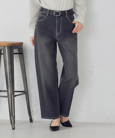 10オンスストレッチデニム ストレートパンツ